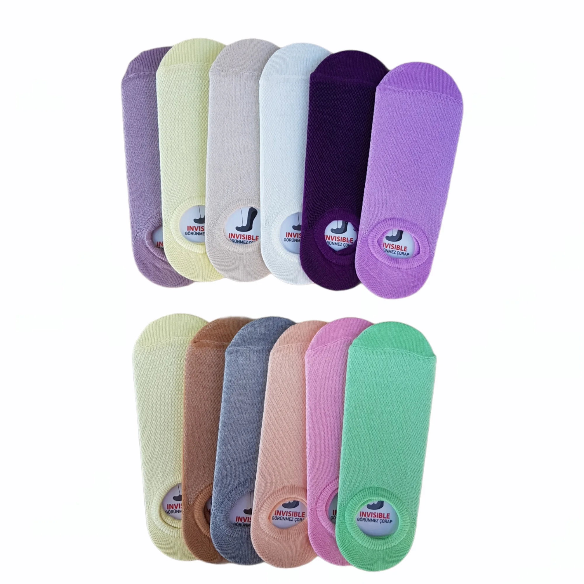 MadeM Cotton High Quality İnvisible Women Boat Socks 12 Pairs/Packs Shallow Mouth Slipper Thin Ankle Woman's Stockings