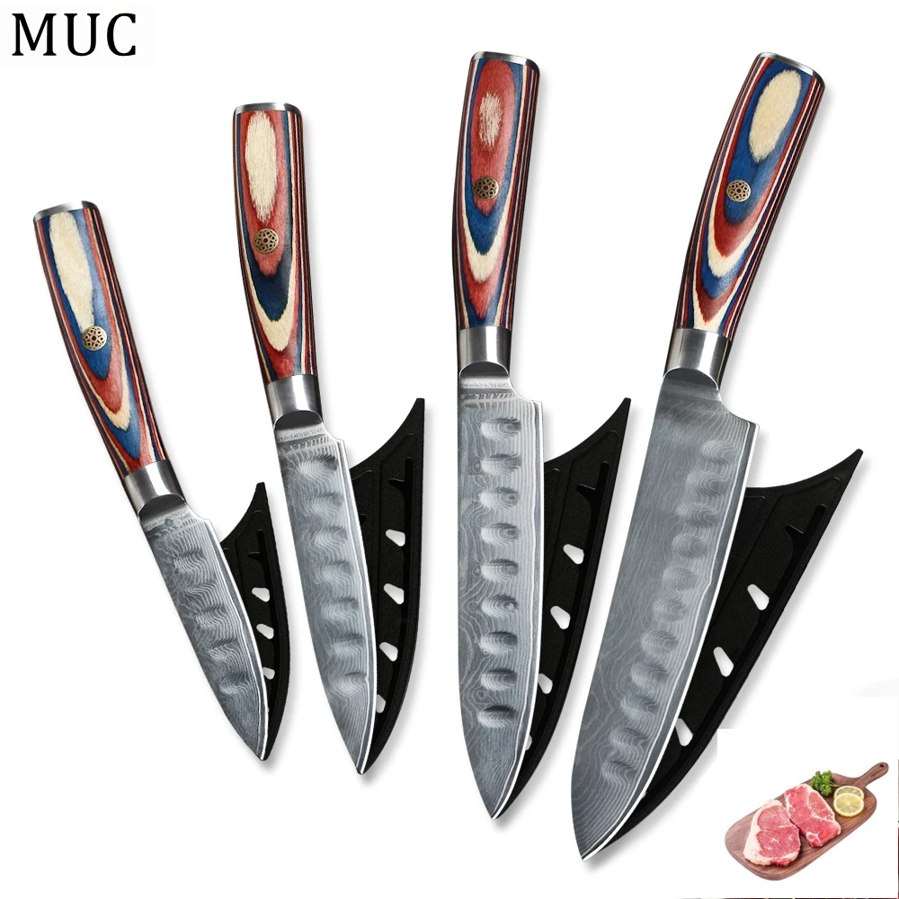 Дамасский нож кухонные ножи из дамасской стали шеф повара в японском стиле