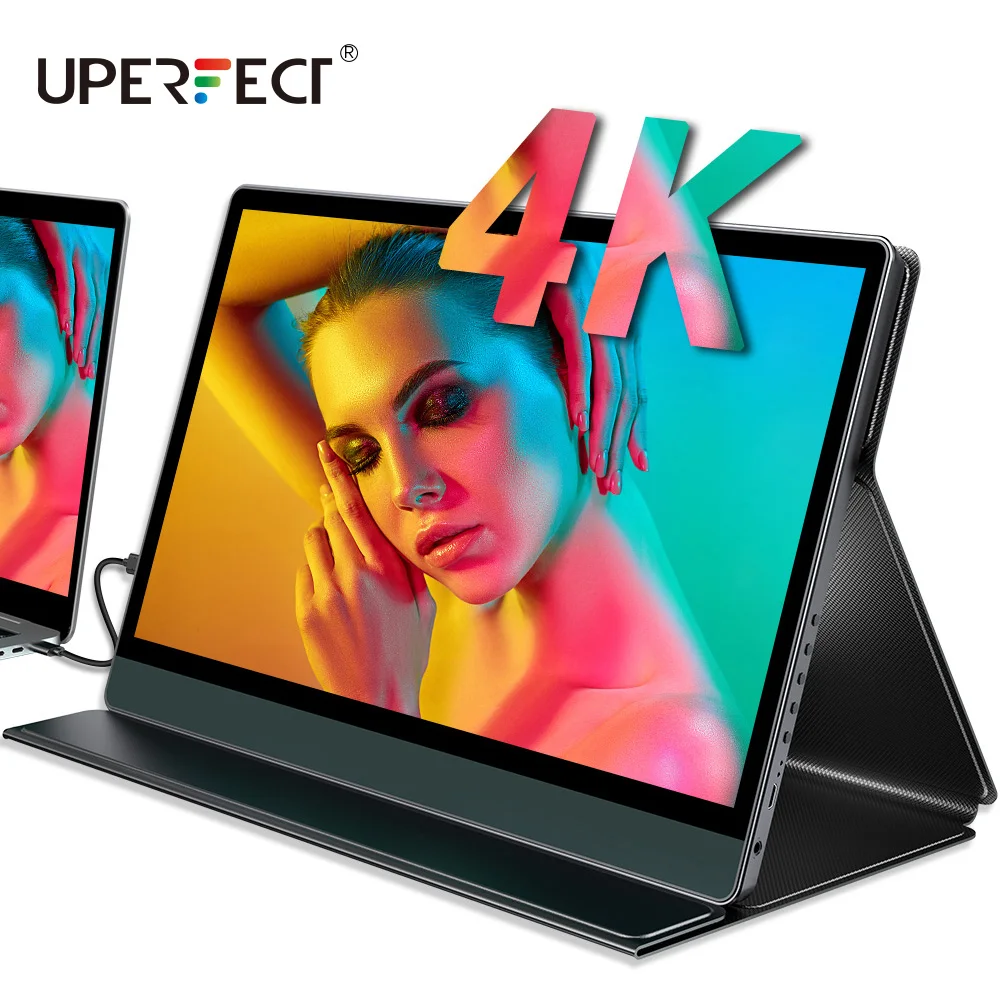 UPERFECT 4K przenośny Monitor 13.3 Cal 3840X2160 wyświetlacz IPS LCD HDMI DP rodzaj USB C dla PC Laptop telefon PS4 przełącznik konsoli XBOX 1080P