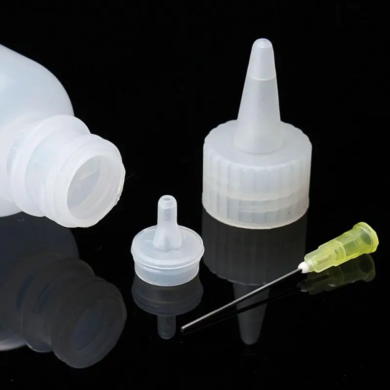 

50ml Needle Tip Soldering Cleaning Clear Liquid Flux Alcohol Oil Dispenser Plastic Hand Bottle Cleaner DIY Repair Tools