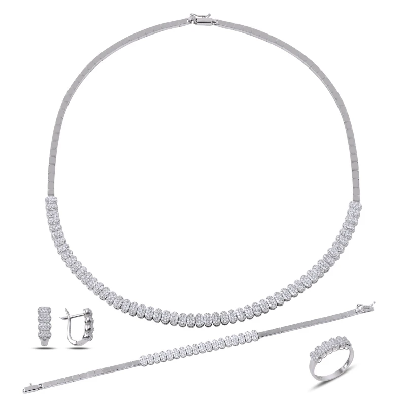 

Silver 925 Sterling Zircon Cubic Zirconia Set