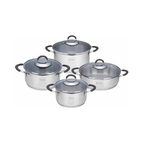 Набор посуды Tefal Icone из нержавеющей стали 8 предметов 18/10 Cr/Ni крышка фильтра