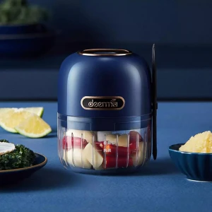 Беспроводной портативный блендер Xiaomi Deerma Wireless Electric Garlic Mixer Blue (JS200) | Бытовая