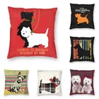 Шотландская Подушка-чехол, 40x40 см, для гостиной, в стиле ретро, Лондона и Глазго, современный чехол для подушки, мягкий чехол для подушки