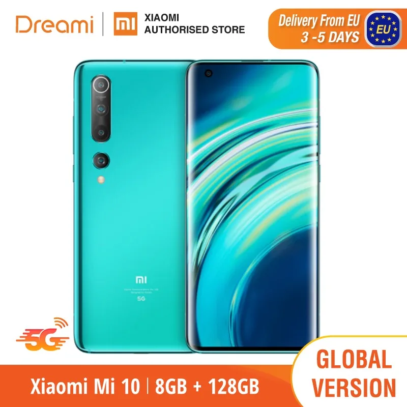 Xiaomi 5G Mi 10 8 ГБ RAM 128 Гб ROM (абсолютно новый/Герметичный) mi10 mi мобильный телефон
