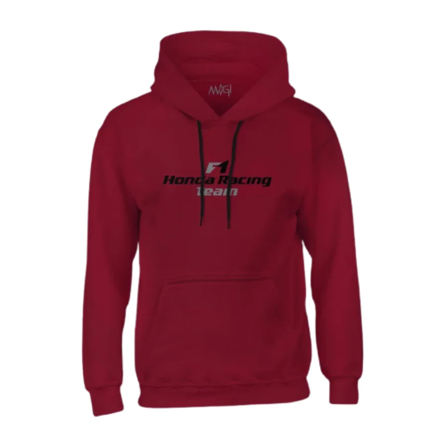 

New Fashion Spring Season Men's Hooded Sweatshirt with Honda Racing Printed Hoodie Thick Hooded Sweatshirt Cotton Black