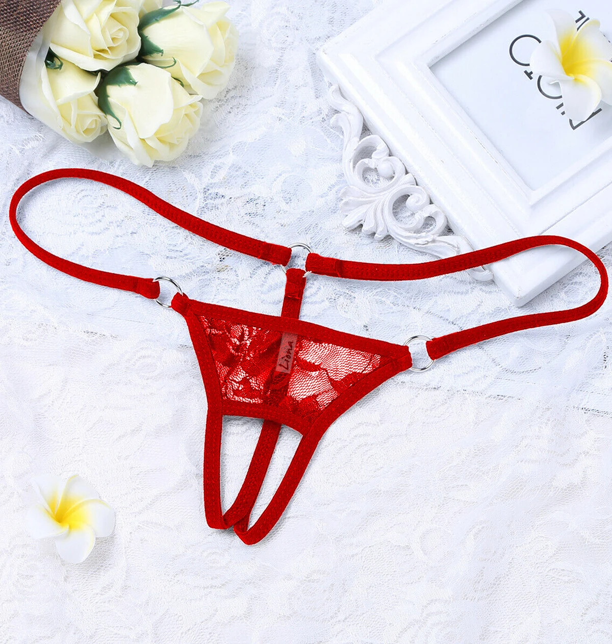 Эротическое нижнее белье с открытой промежностью стринги для женщин размеры XS S M