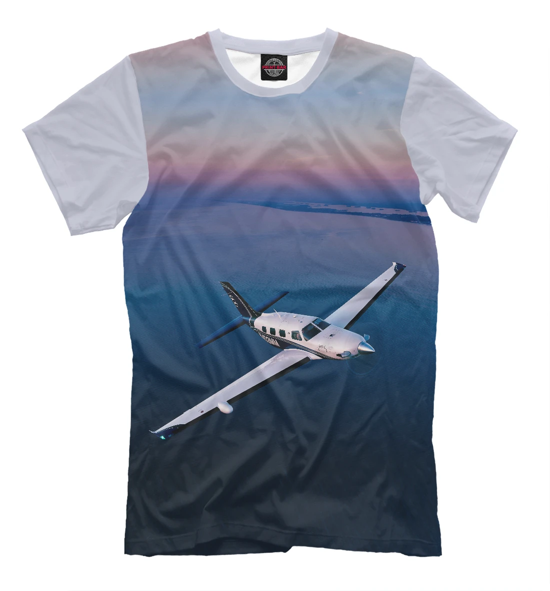 Футболка Над морем (Самолеты) | Мужская одежда