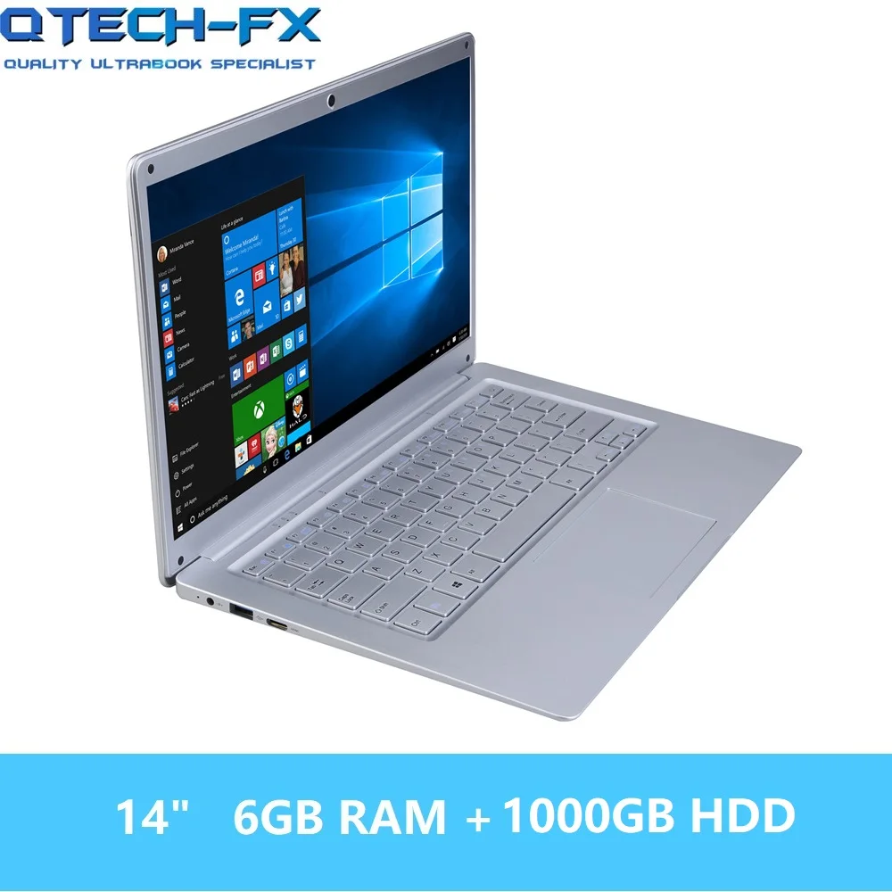 1TB Silver Ноутбук 1" 1 ТБ 1000G/750G HDD 6GB ram бизнес школа Windows 10/7 быстрый процессор Intel 4 ядра AZERTY немецкая испанская Русская клавиатура - Цвет: 1TB Silver