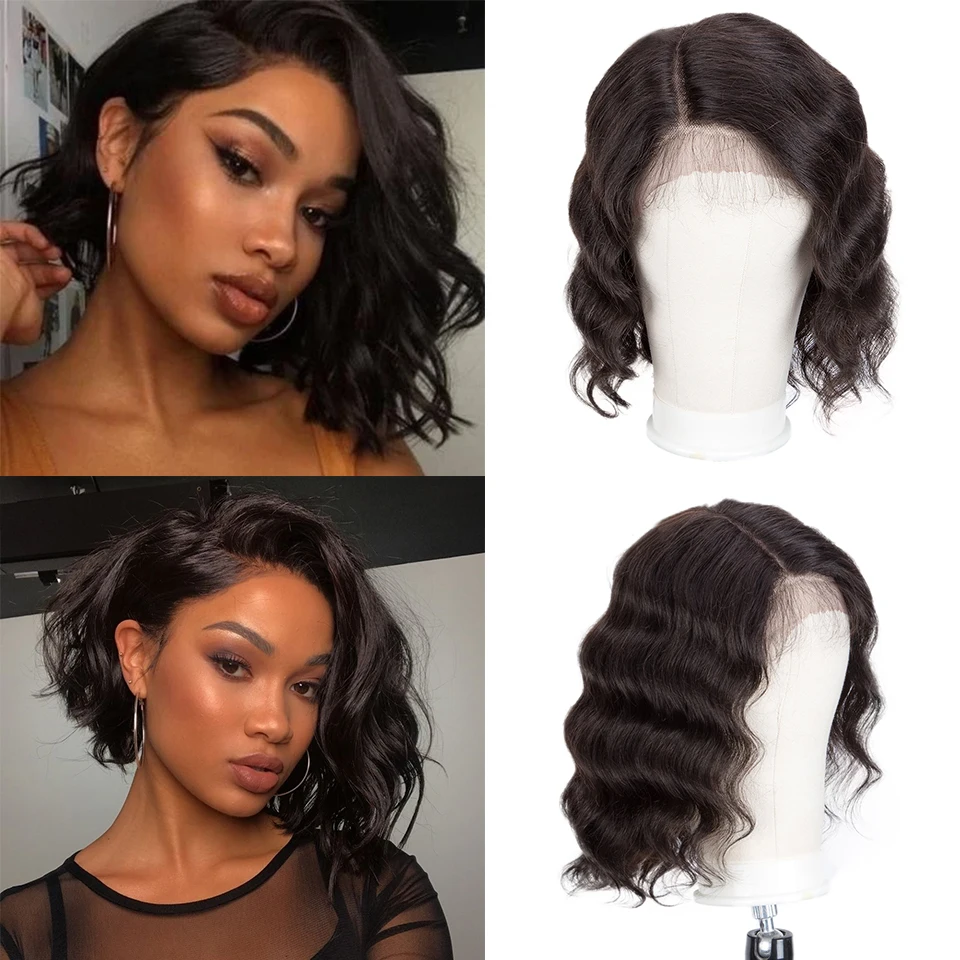 Черная жемчужина блестящие бразильские волнистые парики естественного цвета