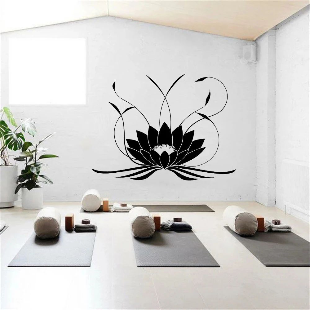 

Meditate Wall Decals Mandala Lotus Vinyl Yoga Stickers For Bedroom Livingroom Home Decoration Murals Removable Poster HJ0633