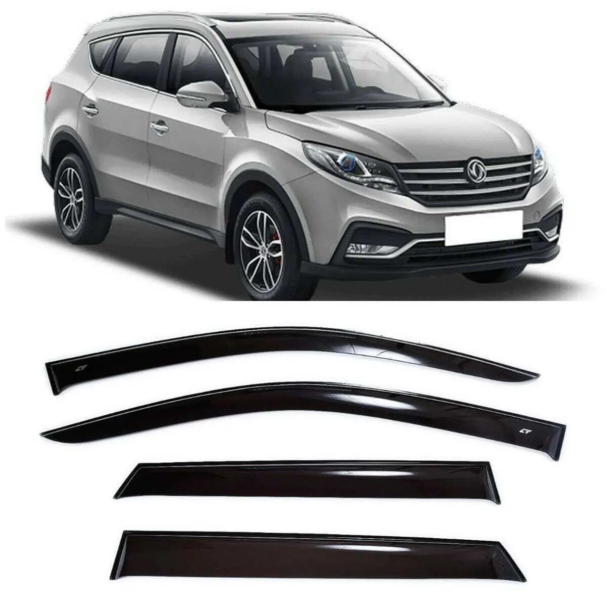 Дефлекторы окон Cobra Tuning D30319 на авто DongFeng 580 2017 н.в 4 шт./комп. ветровики от дождя