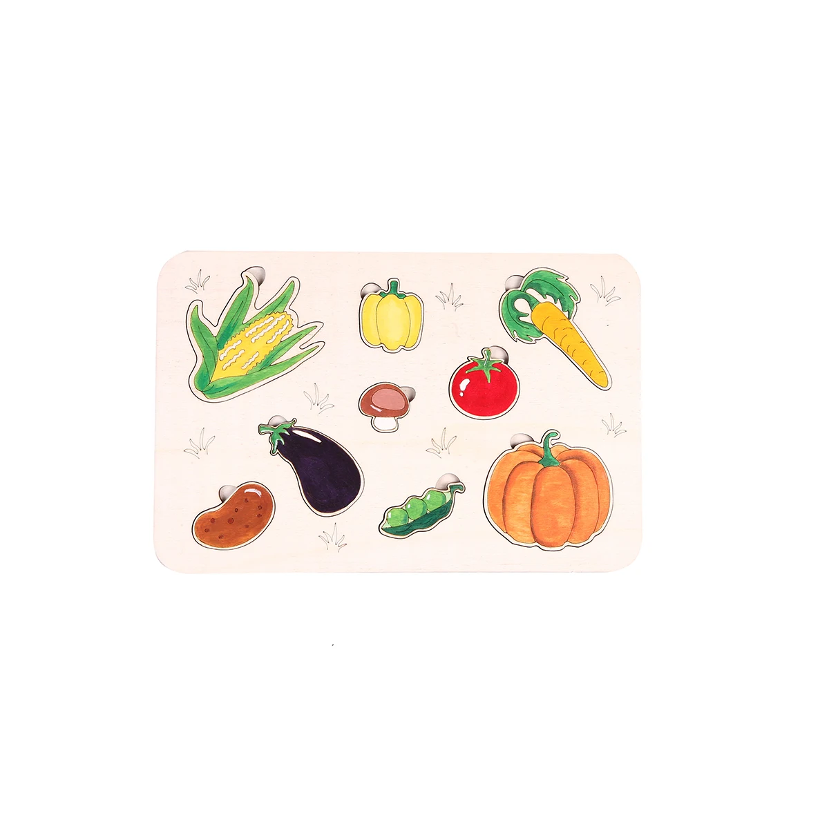 

Montessori Wooden Toys Vegetables Paintable Puzzle Carrot Potato Mushroom Corn Educational Colorful Toys Children Jigsaw Puzzles