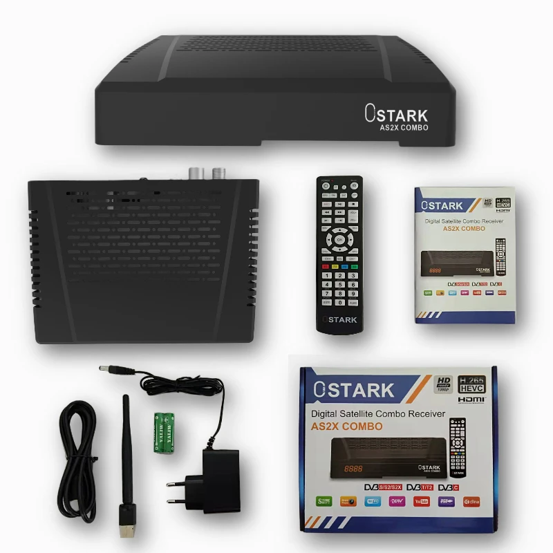 Новинка! Спутниковый и наземный ресивер oстарк AS2X DVB S2/S2X T2/DVB C CA Conax тюнер Combo TV 1080P