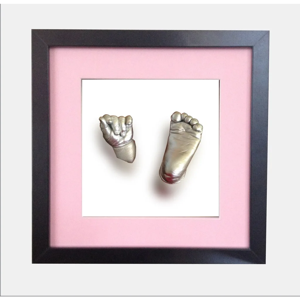 

Black-Rimmed 3 Size Baby Foot And Hand Print Statue Set