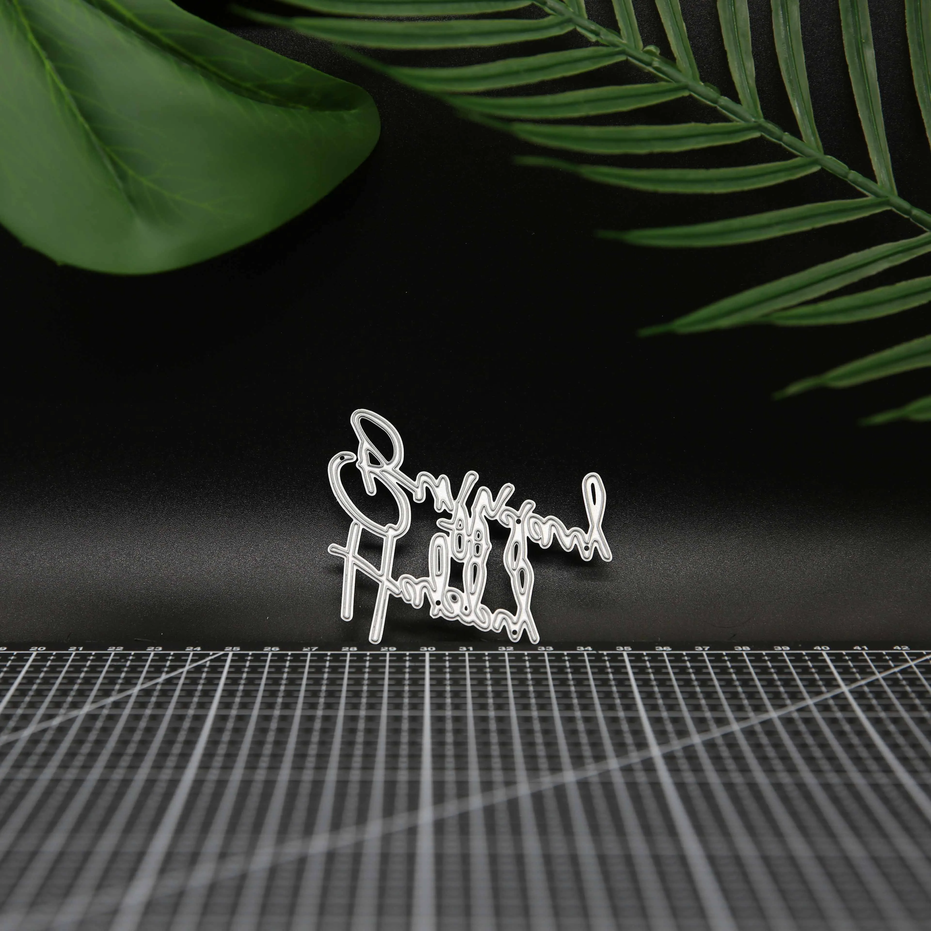 Металлические высекальные штампы с днем рождения зеркальные и тисненые