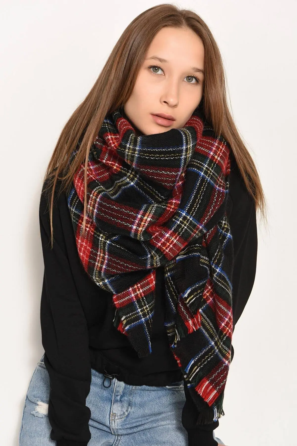 

Women Winter Thick Scarf Big Elegant Shawl High Quality Keeps Warm Soft Colorful New Style 2022 Trend