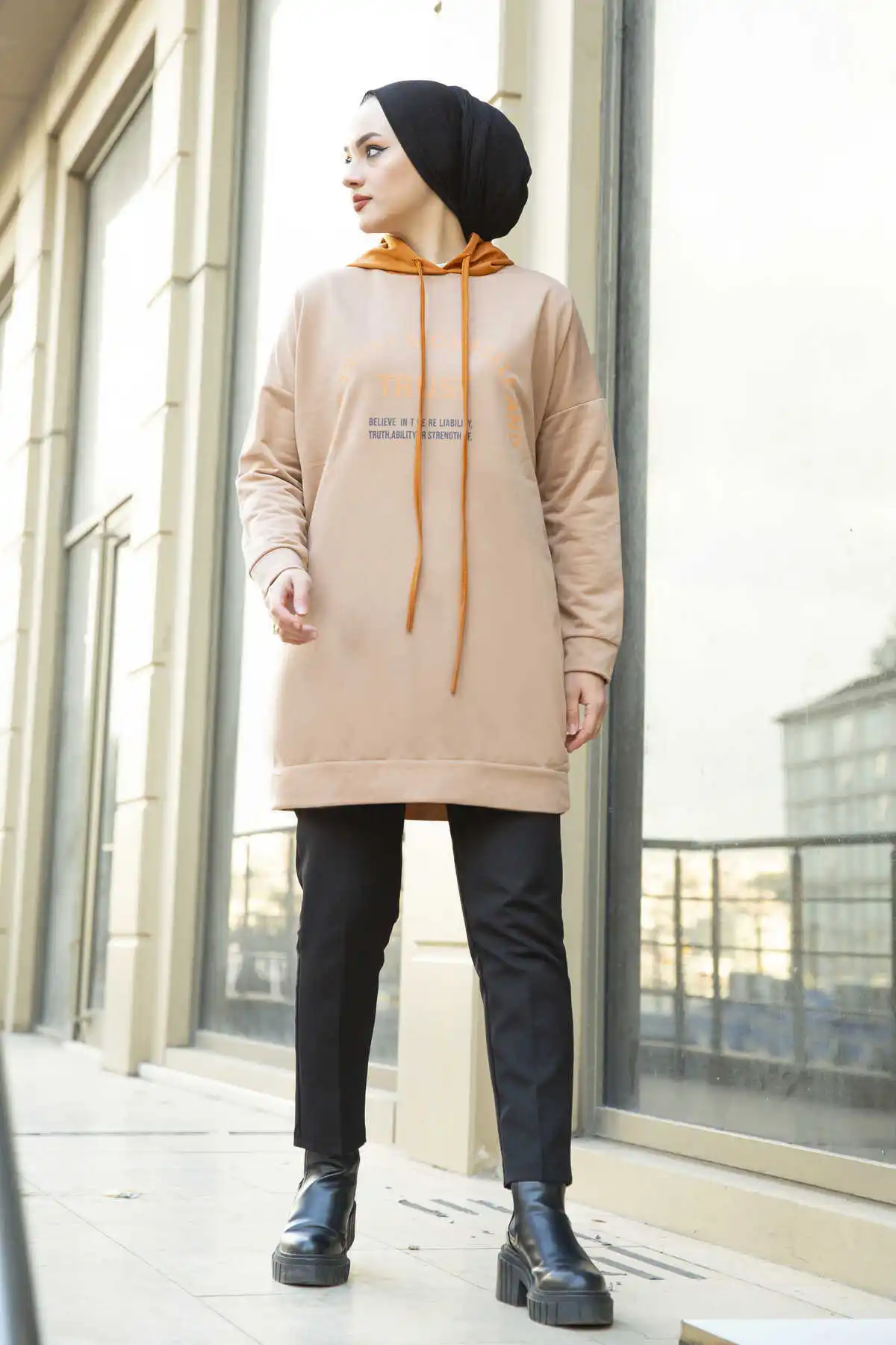 

New Season Women Tunic Tracksuit Sportswear Cardigan Hoodie Abaya Kaftan Tunic Kimono Muslim Islamic Fashion Seasonal Winter