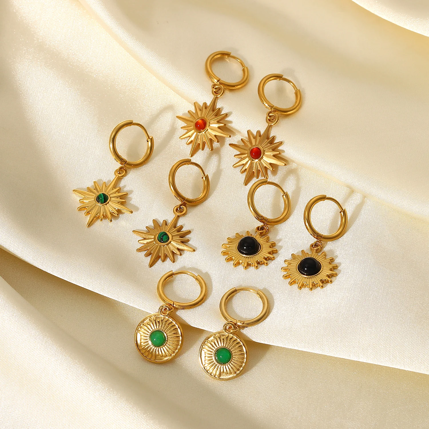 Серьги-кольца Huggie из нержавеющей стали ювелирные украшения 18-каратного золота с