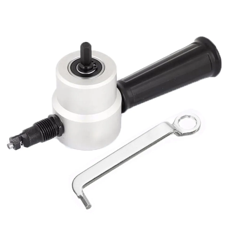 YT-160A Double Head Sheet Metal Nibbler Cutter Drill Attachment Metal Sheet Cutter