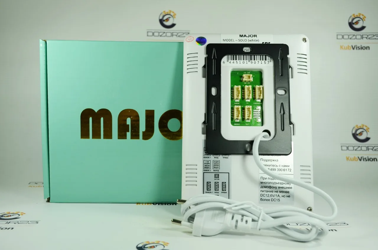 Видеодомофон для дома SOLO SD 4.3&quot цвет белый сенсорное управление запись на SD-карту