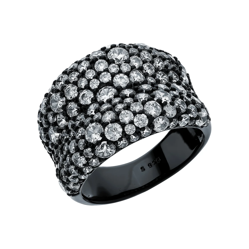 Серебряное кольцо с фианитами SUNLIGHT проба 925 | Украшения и аксессуары