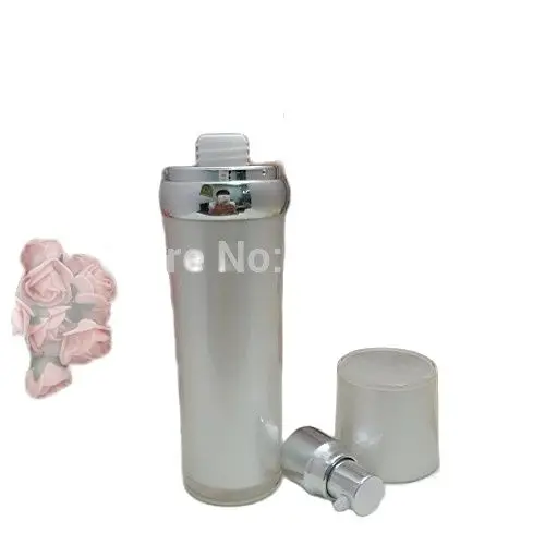 

80ml pearl white acrylic barrel type press pump bote, lotion bottle, serum bottle foundation bttte or emulsion bottle