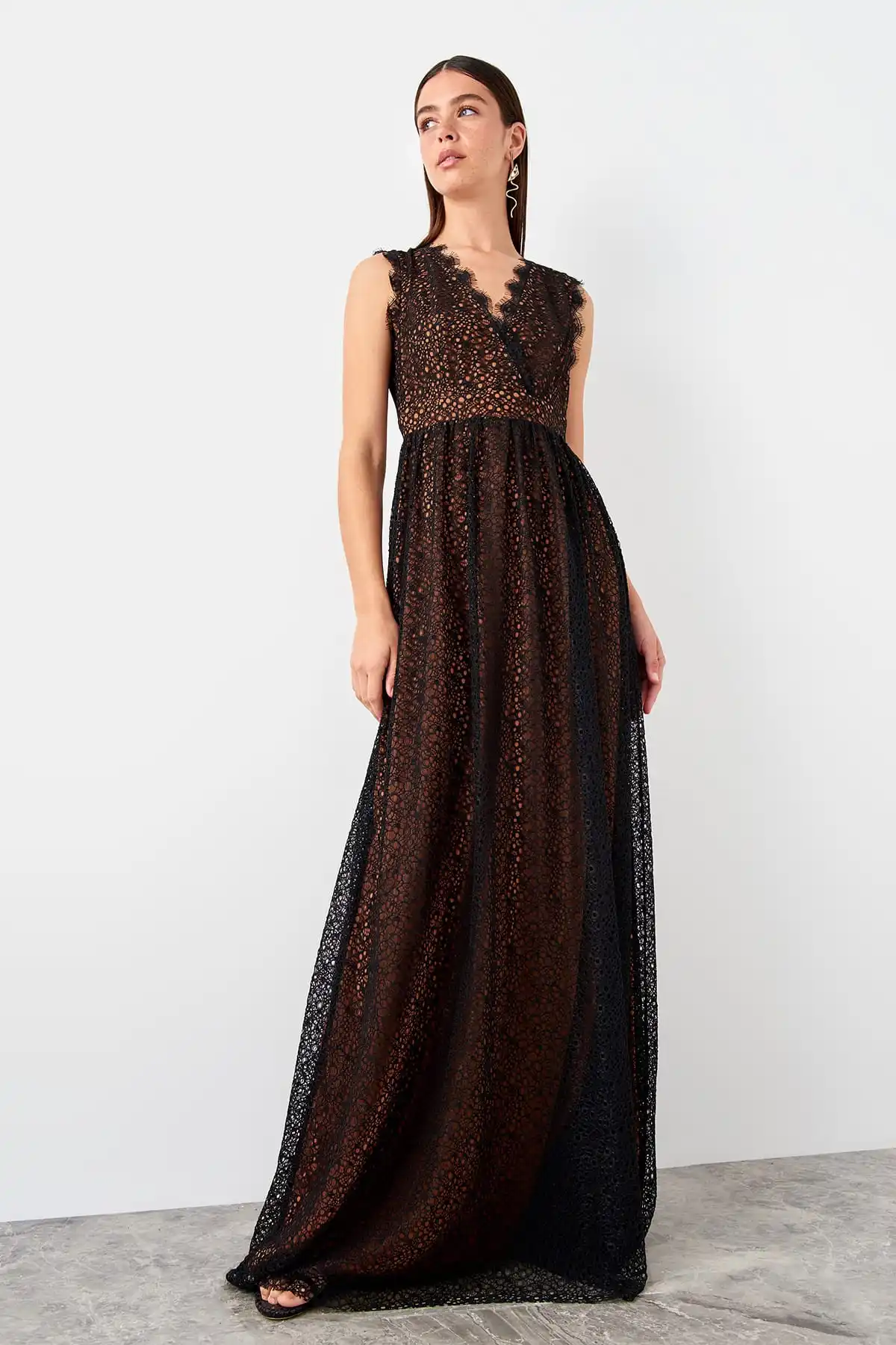 Trendyol кружевное детальное вечернее платье TPRSS19AE0069|Вечерние платья| |