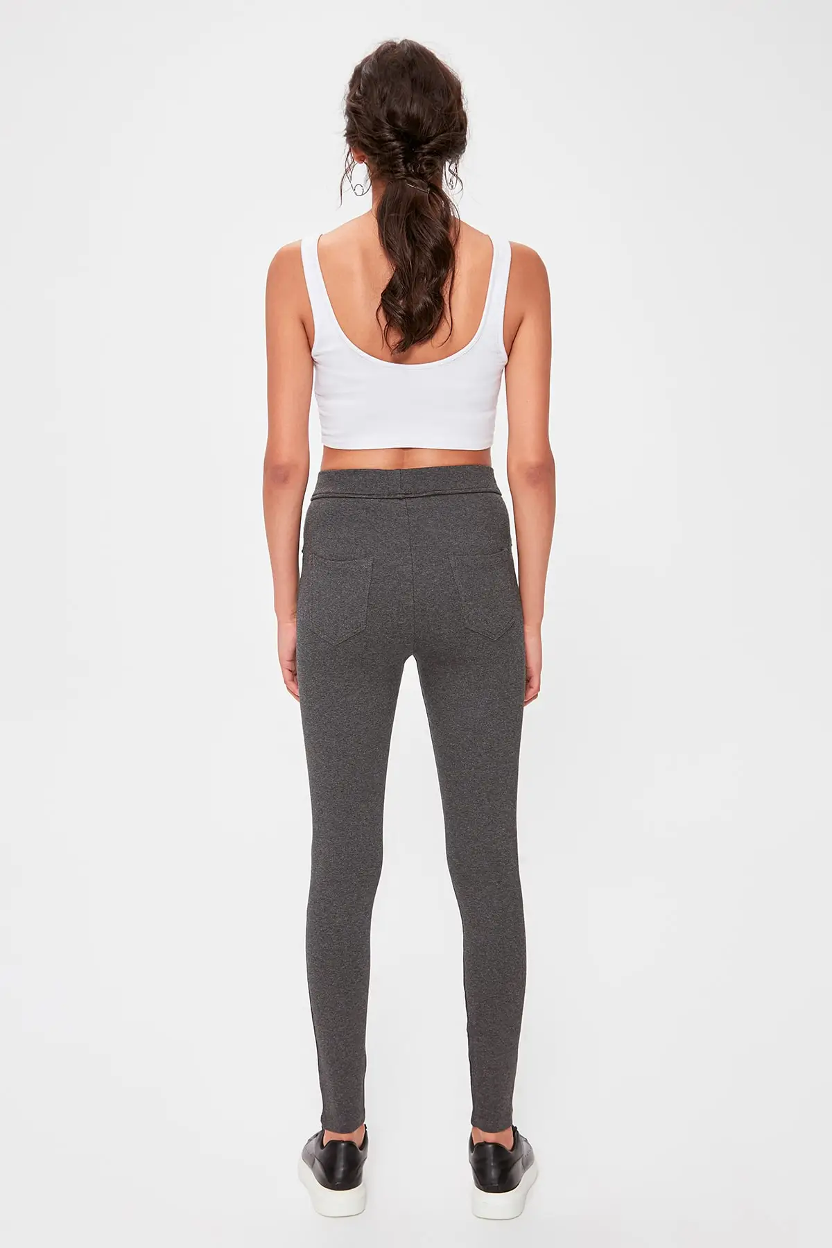 Trendyol Gray Jegging Knitted Leggings TWOAW20TA0045 | Женская одежда