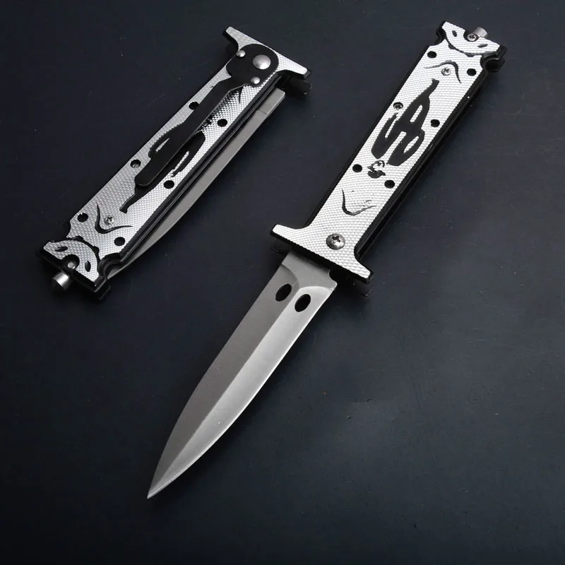 

NEW AUTO MINI POCKET FOLDING KNIFE 440C Blade Outdoor Self Defense & Rescue Knife, Tactical Hunting Cutting Tool Everyday Carry