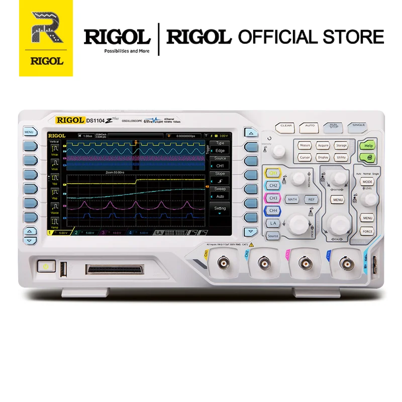 Цифровой осциллограф RIGOL DS1104Z Plus 100 МГц 4 аналоговых канала 16 цифровых