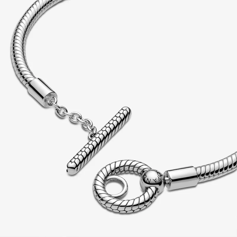 

Pandora Moments T-Bar Snake Chain Bracelet For Women With Gift Box