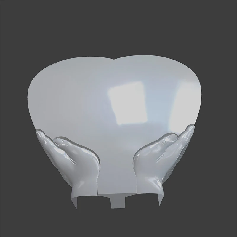 3d модель памятник сердце в руках STL файл для фрезерного станка с чпу резьбы по