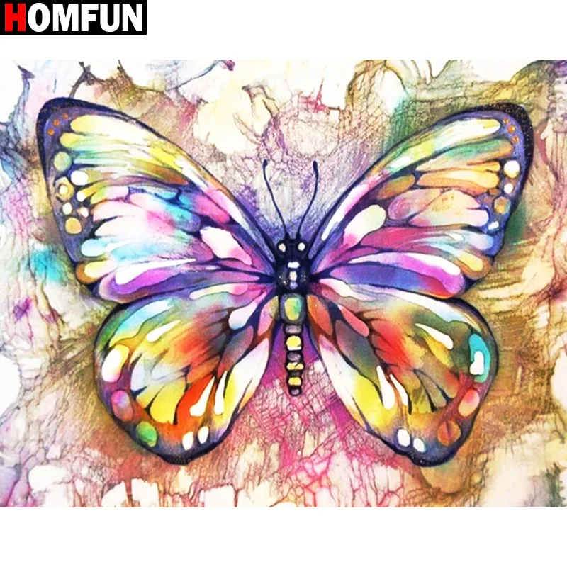 

Алмазная живопись HOMFUN «Бабочка», 5D картина с полными квадратными/круглыми стразами, для домашнего декора, вышивка крестиком «сделай сам»