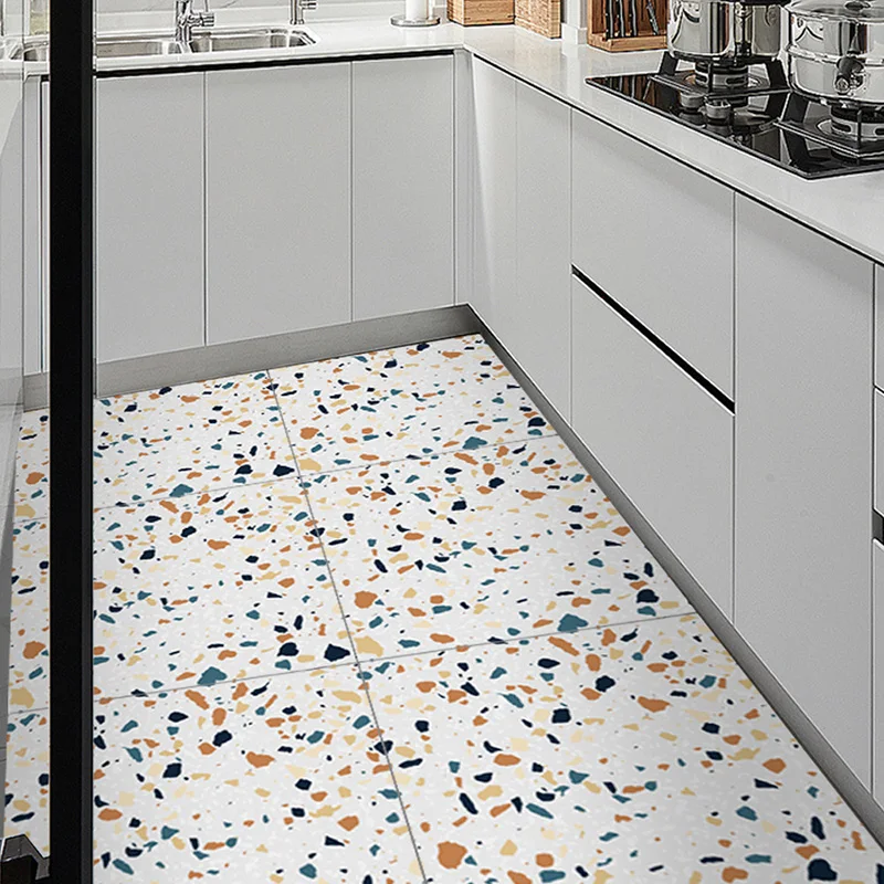 10 шт./компл. креативная Нескользящая напольная плитка из мозаики Terrazzo наклейки