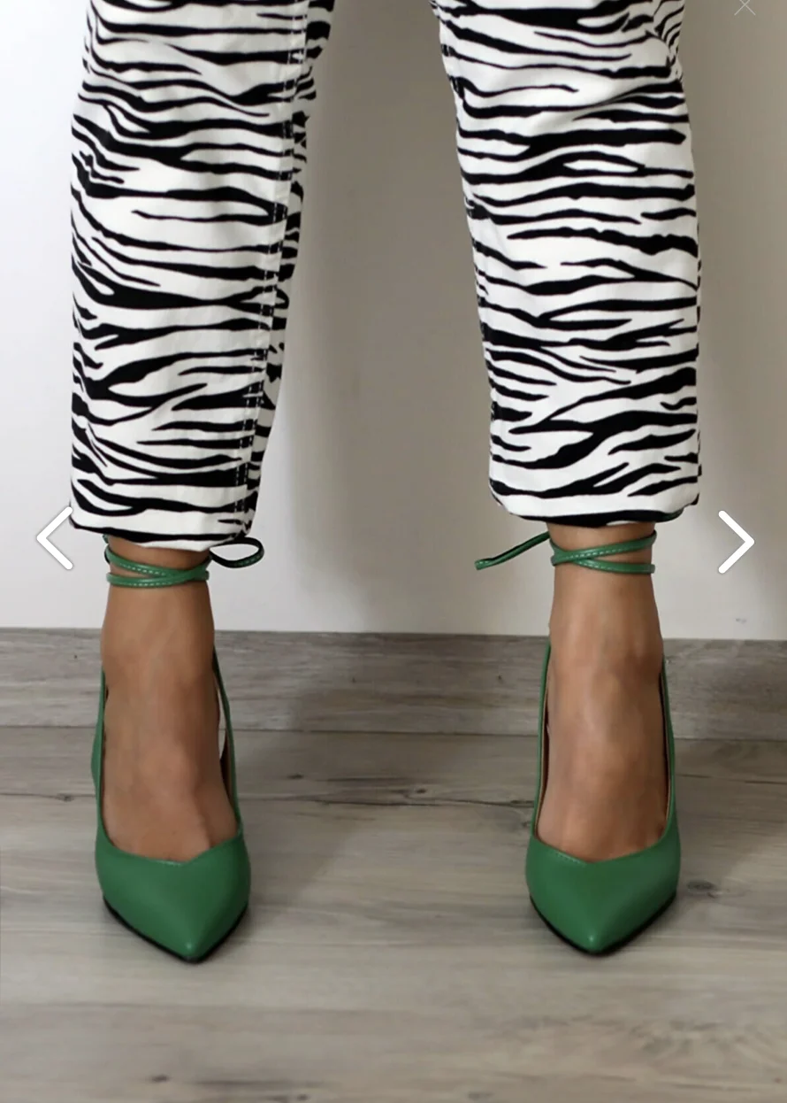 2022 Summer Women Green Stiletto Lace-up Shoes Fashion High Heel Sexy Vintage Sandals 5-9 cm high size 33-43