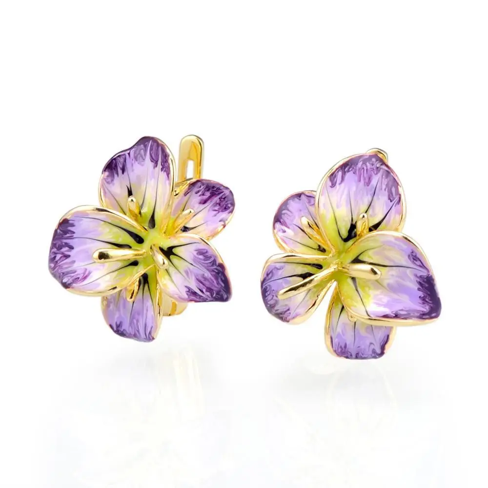

Purple Shade Flower Earrings