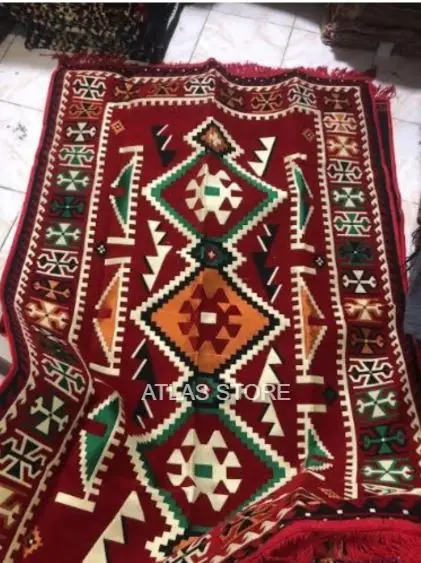 

Турецкий ковер с кисточками для гостиной, хлопковый ковер с кисточками, прямоугольный ковер ручной работы, богемный ковер с рисунком мандал...