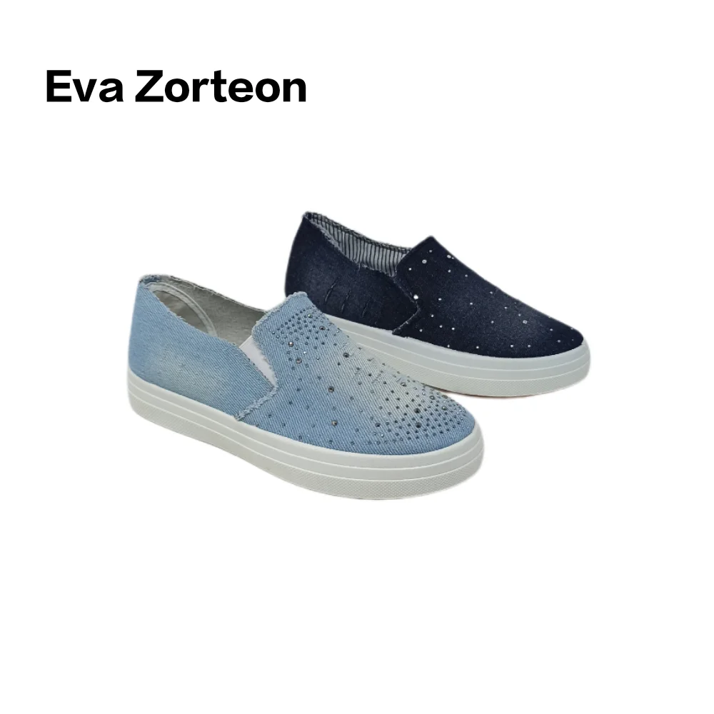 Женская джинсовая обувь на плоской подошве модная повседневная удобная легкая