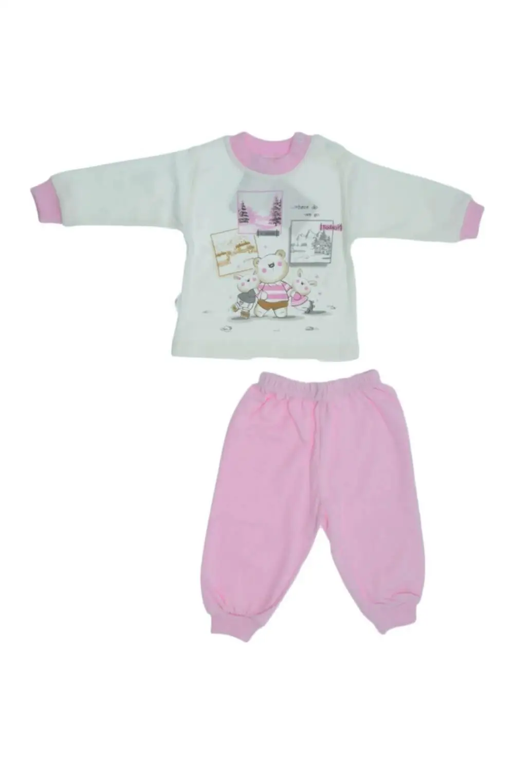 

Jaju Baby Teddy Bear Printed Pajamas Set