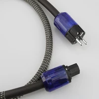 high quality audiocrast p122 power cable with dw49 p037e schuko power cable rhodium carbon fiber fever eu ac power cable