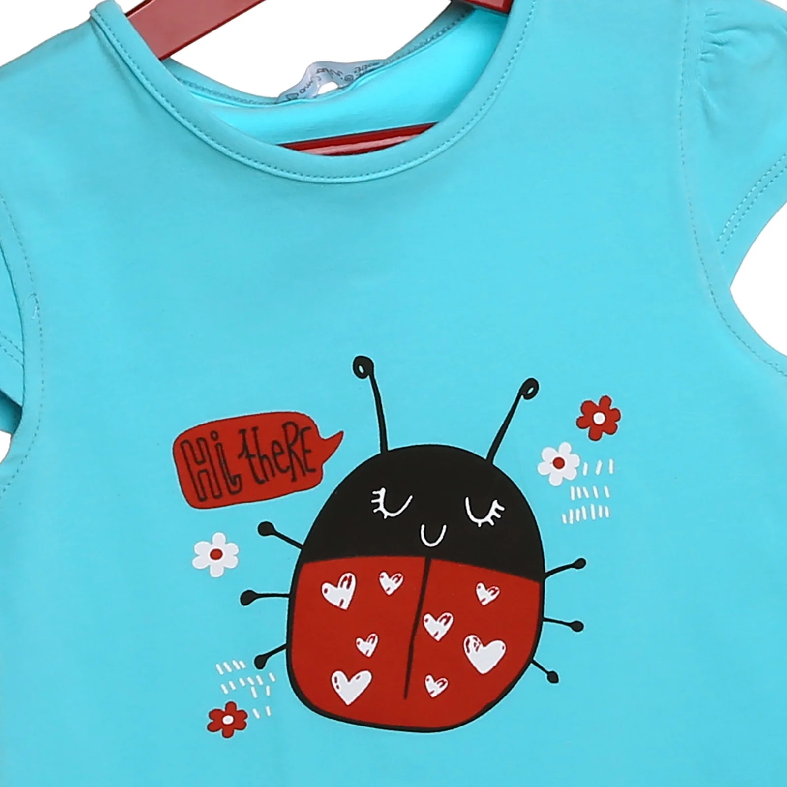 Ebebek Bambaki/футболка с круглым вырезом и принтом божья коровка для маленьких
