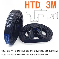 width 6 10 15 20mm htd 3m rubber timing belt pitch length 1104 1119 1125 1140 1200 1209 1263 1335 1344 1359 1374mm drive belts