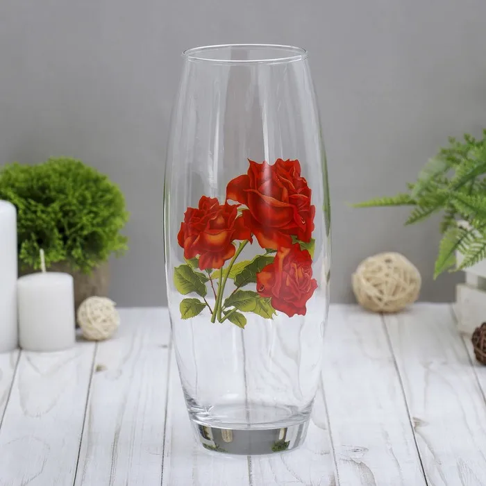 Ваза FLORA Цветы d 7.5 см 11 5х26 МИКС|Вазы| |