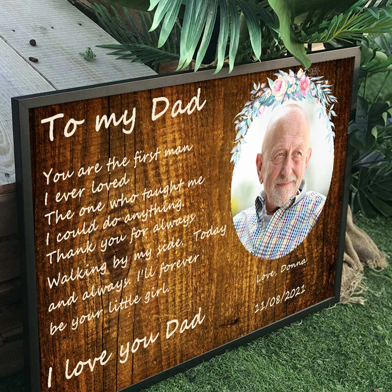 

Personalized Customized Memorial Frame Loss Gift Memorial Mourning Canvas Painting Gift Loving Memory Gift Aluminum Photo Frames