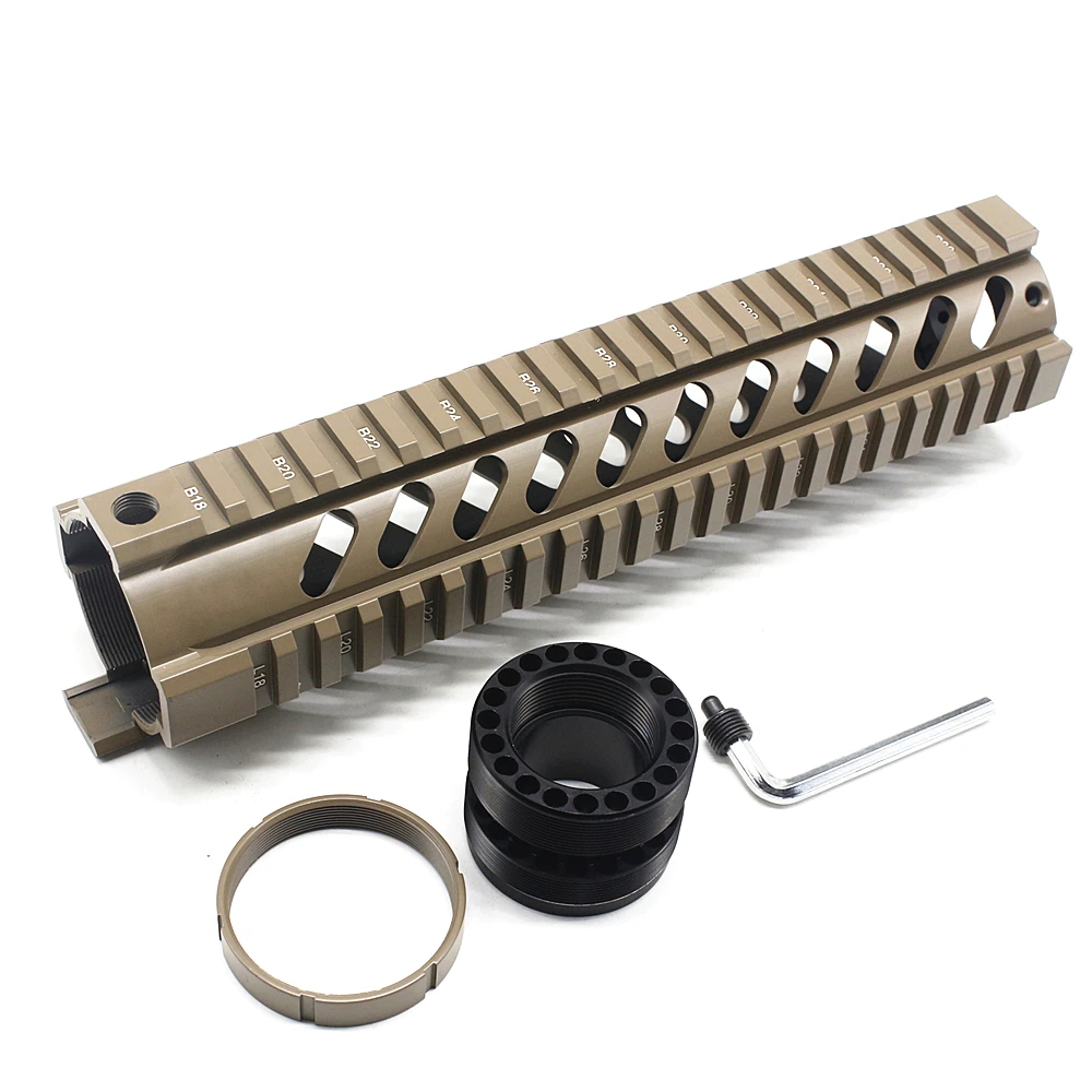 Тактическая плавучая направляющая 10 дюймов черная/коричневая с четырьмя