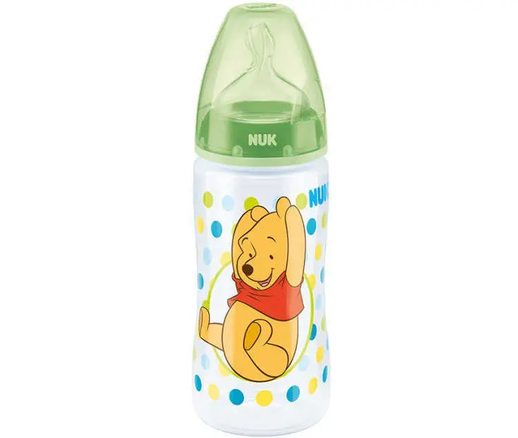 Ортодонтическая бутылка для питья NUK First Choice Plus Дисней Винни ПП-силикон 0-6 месяцев
