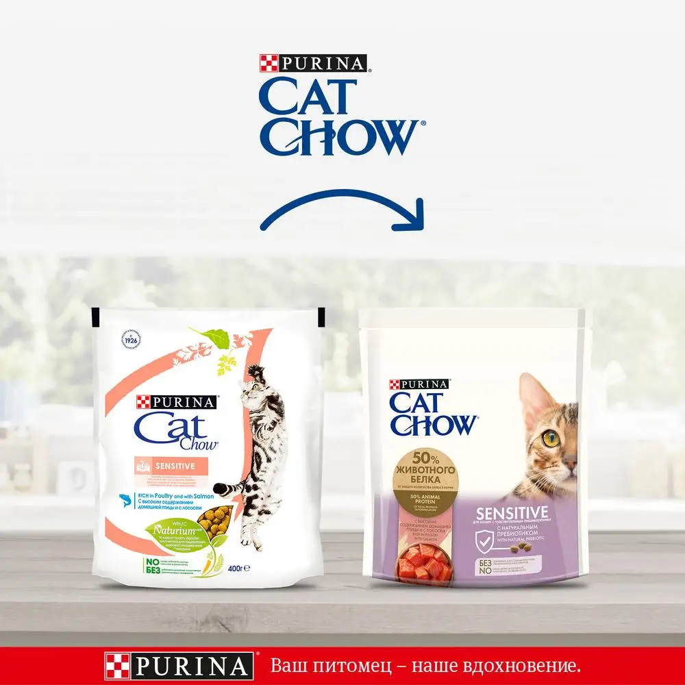 Сухой корм Cat Chow для взрослых кошек с чувствительной пищеварительной системой