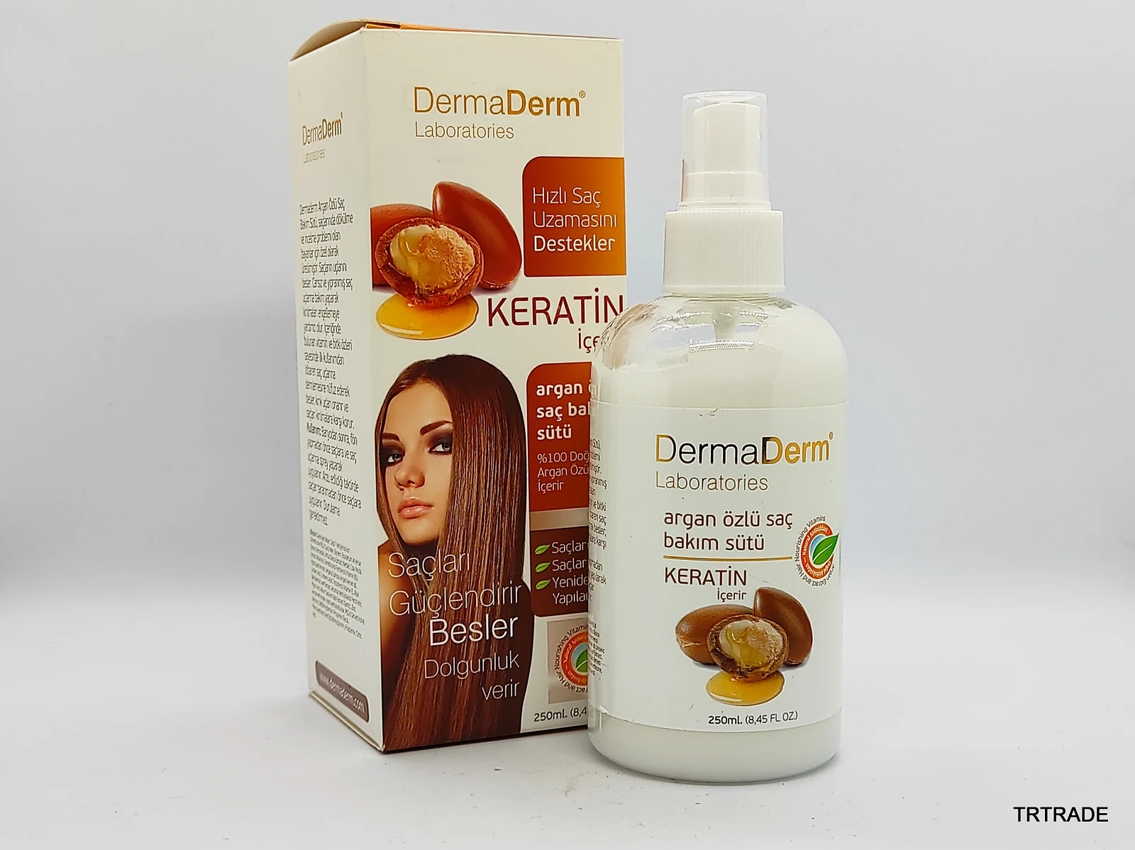 

Dermaderm, экстракт арганового масла, молоко для ухода за волосами 250 мл.
