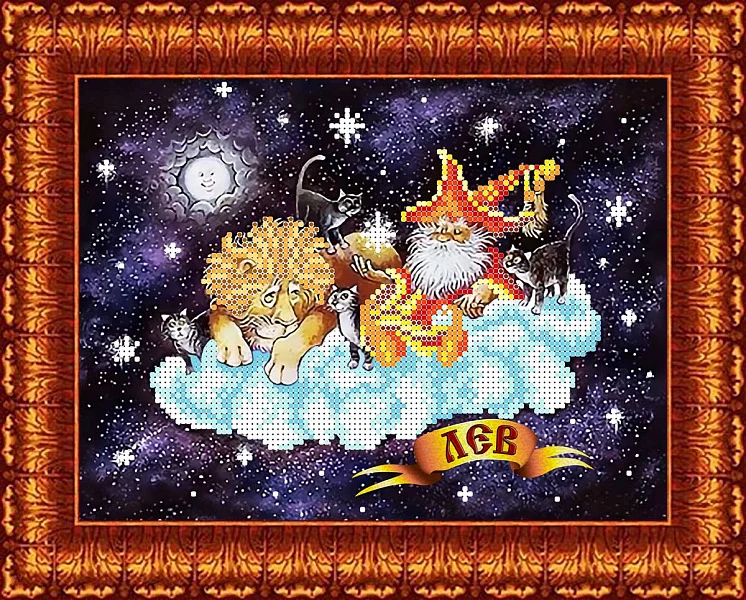 Рисунок на ткани КАРОЛИНКА арт. КБЗ-4029 Лев | Дом и сад